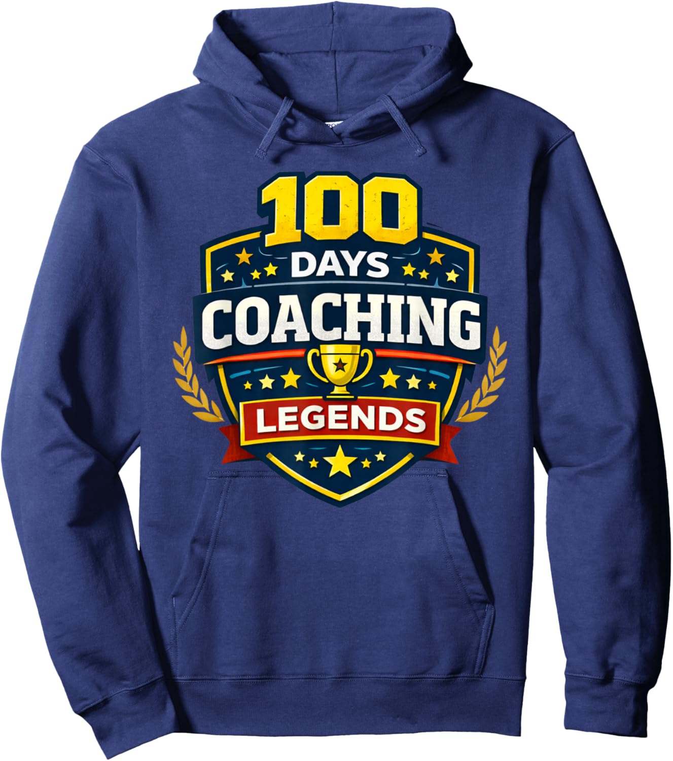 100 Days Coaching Legends PE Teacher 100th Day of School Hoodie - Hoodie | Navy