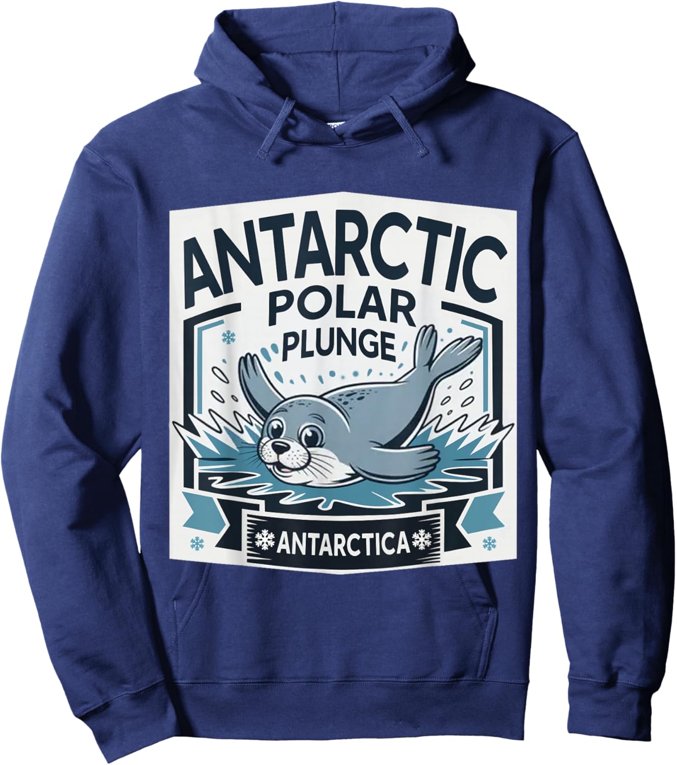 Polar Plunge Ice Jump Funny Antarctica Polar Plunge Hoodie - Hoodie | Navy