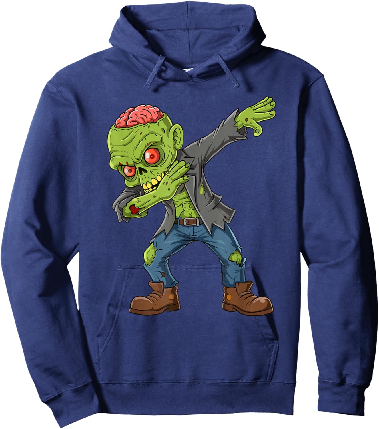 Dabbing Spooky Zombie Kids Boys Men Costume Halloween Hoodie - Hoodie | Navy