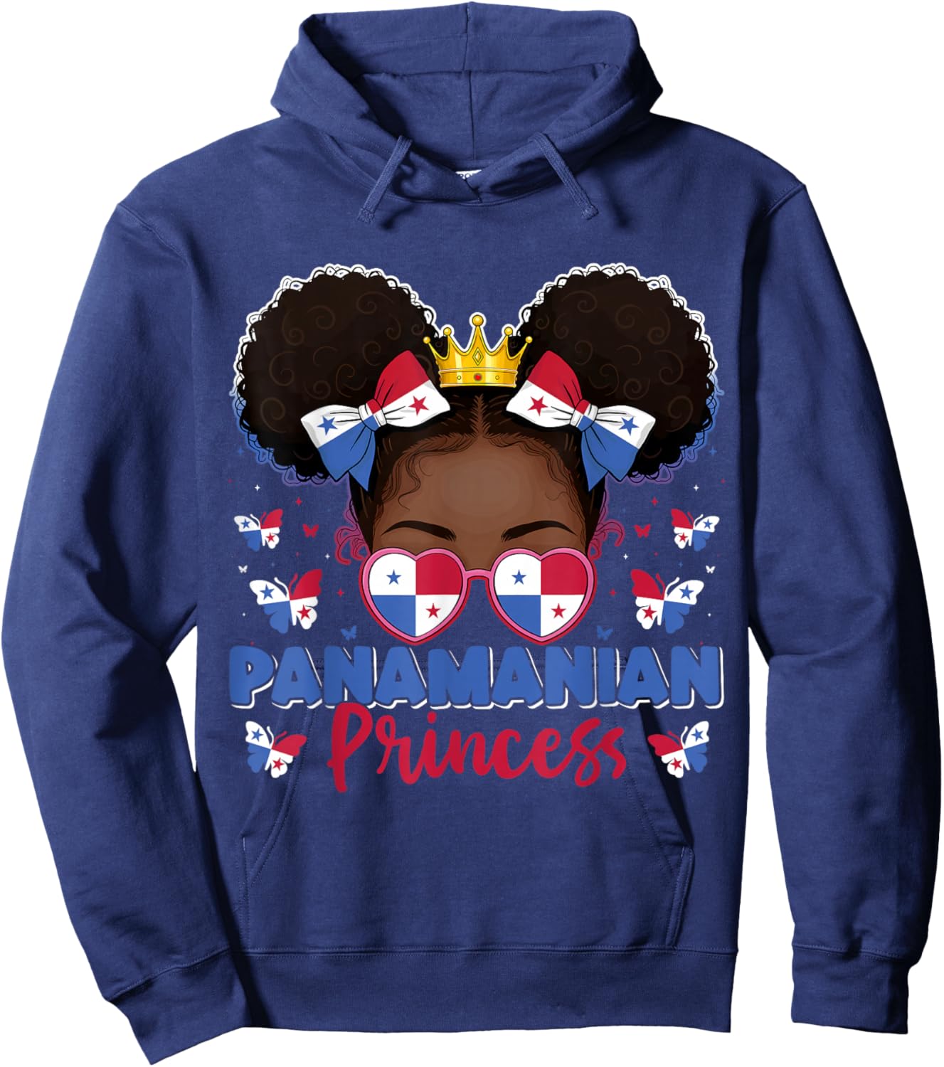 Panamanian Princess Panama Flag Proud Panameña Women Kids Hoodie - Hoodie | Navy