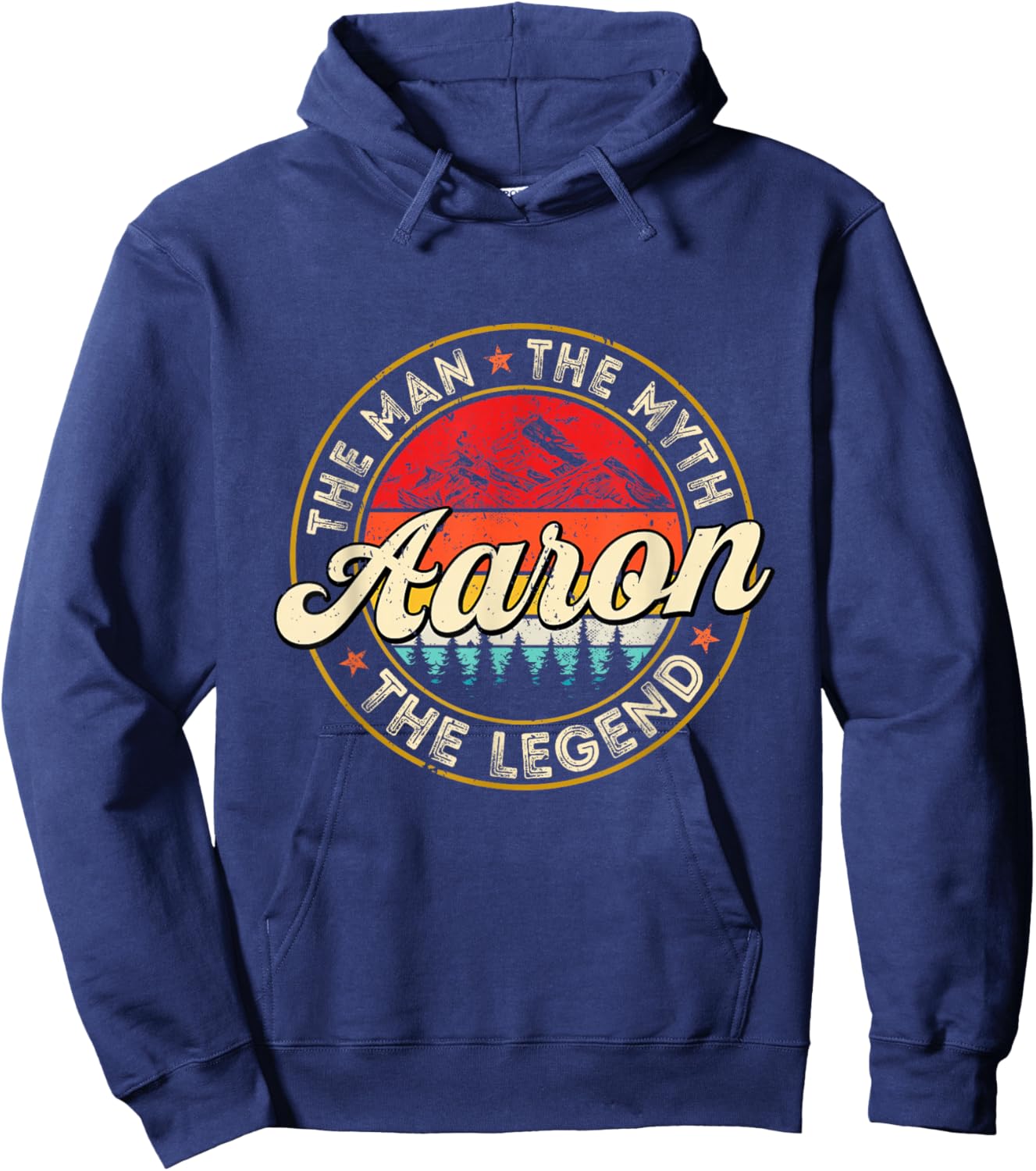 Aaron The Man The Myth The Legend Personalized Name Hoodie - Hoodie | Navy