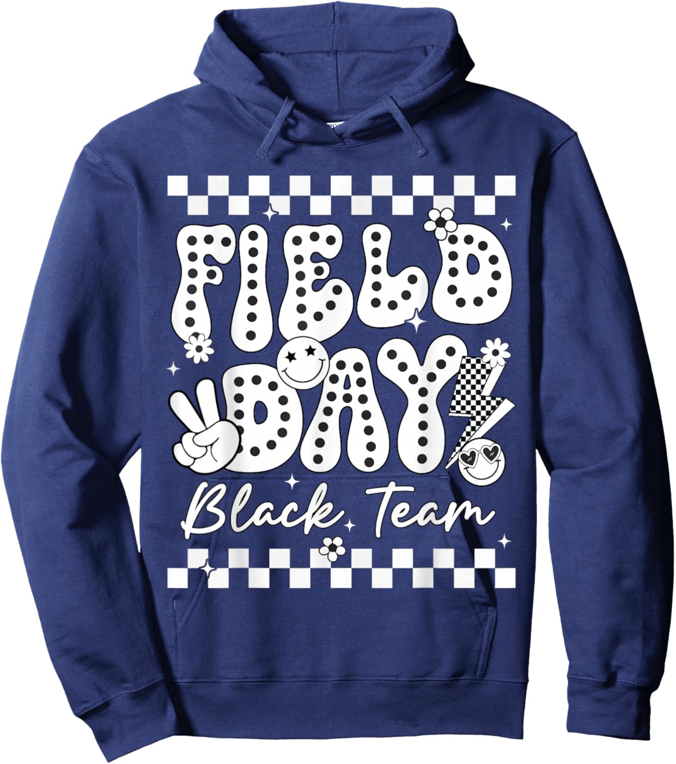 Field Day Black Team Color Game Competition Men Women Kid Hoodie - Hoodie | Navy