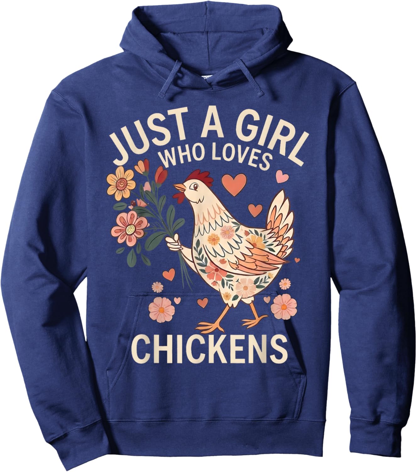 Just A Girl Who Loves Chickens Hoodie - Hoodie | Navy
