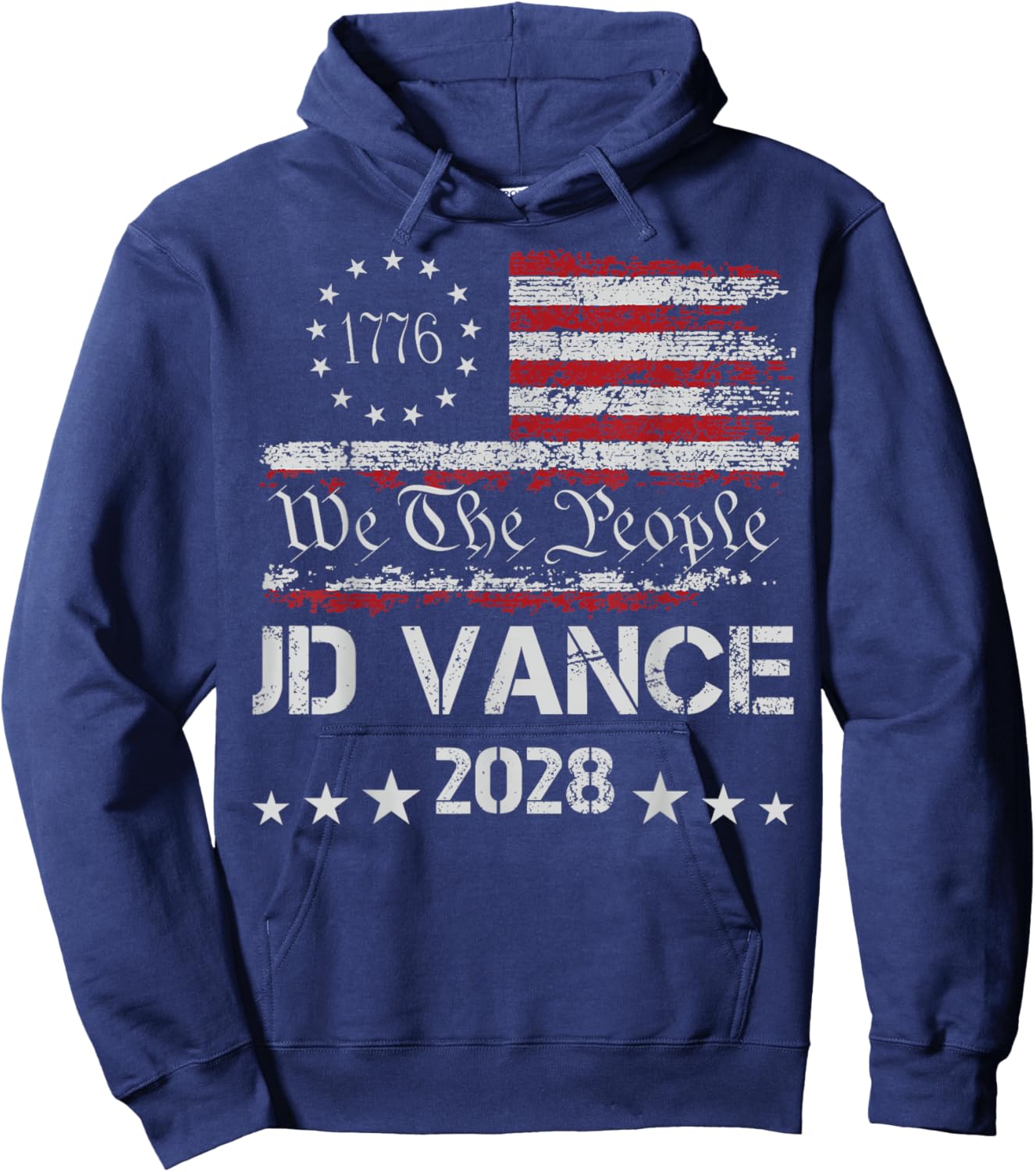 Vance 2028 President 48 US Flag Election We The People 1776 Hoodie - Hoodie | Navy