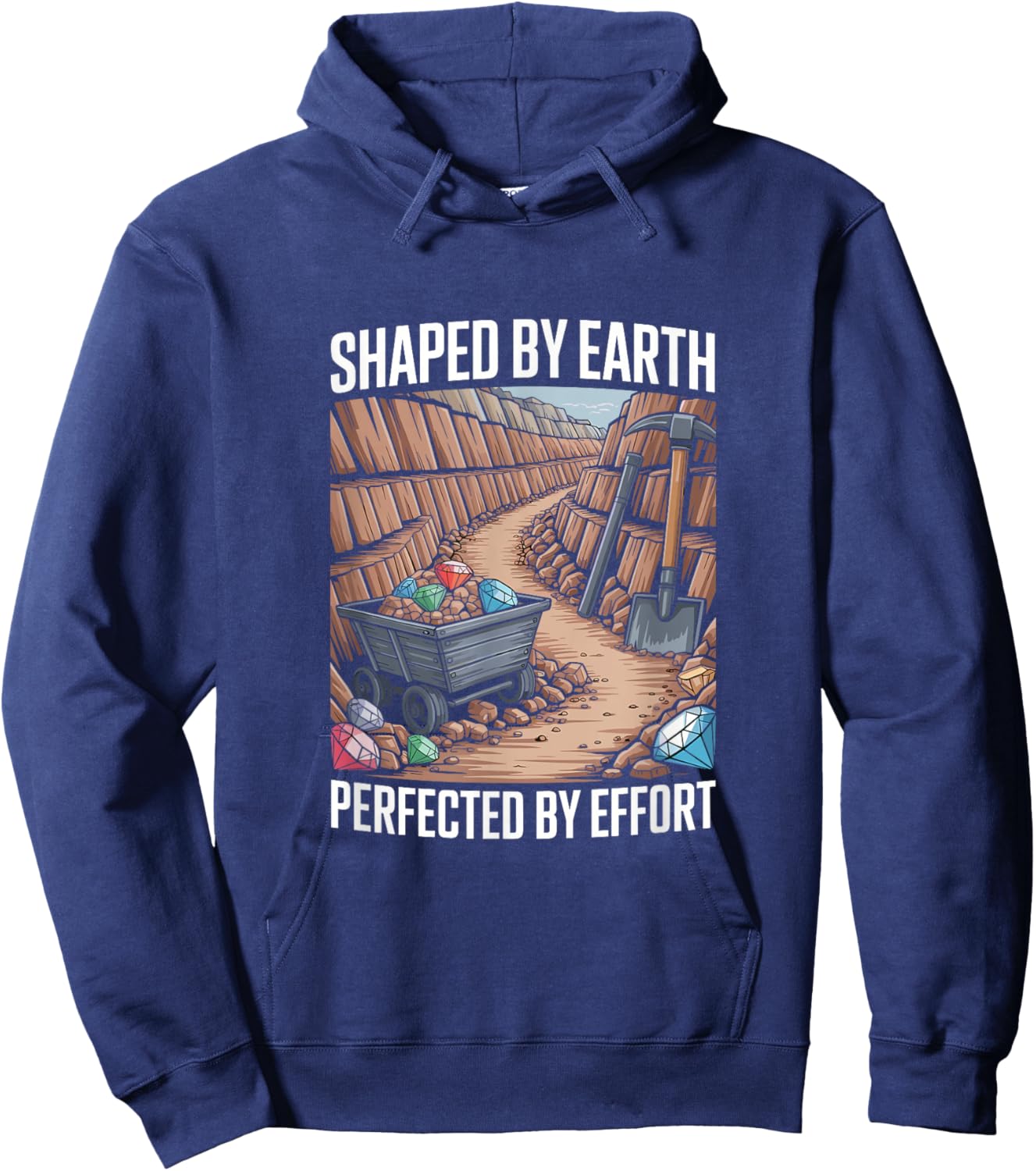 Diamond Mining Quote Diamond Prospector Funny Diamond Miner Hoodie - Hoodie | Navy
