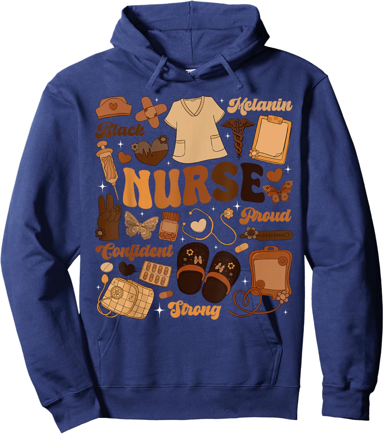 Nurses Black History Month African Americans Women Girls BHM Hoodie - Hoodie | Navy