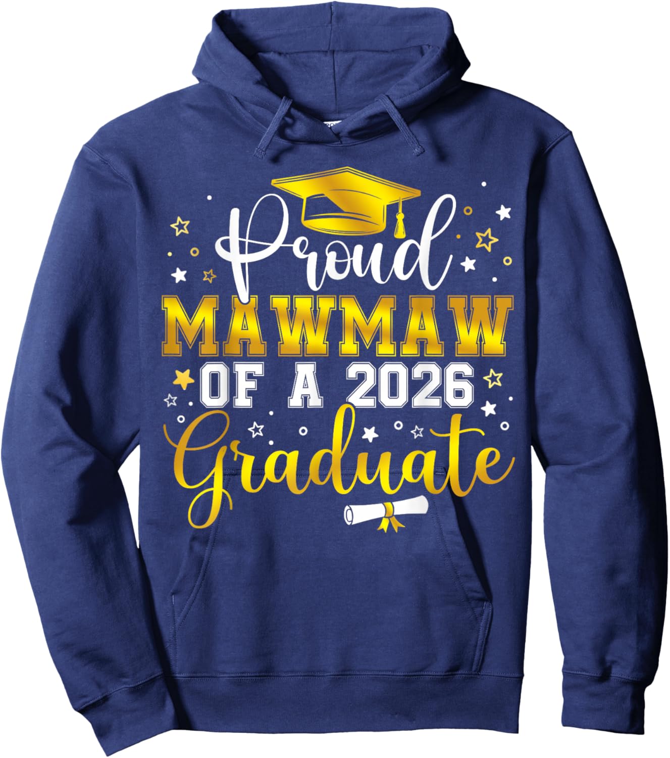 Proud Mawmaw of a Class of 2026 Graduate Senior Graduation Hoodie - Hoodie | Navy