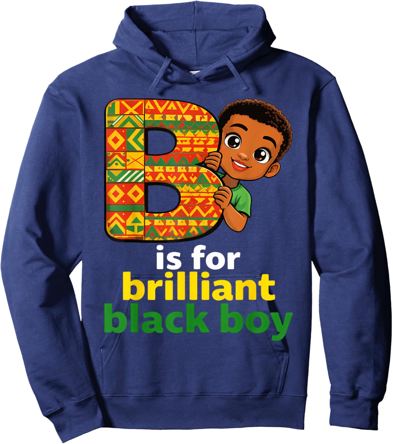 I'm Black History Month Shirt Boys Kids African American Hoodie - Hoodie | Navy