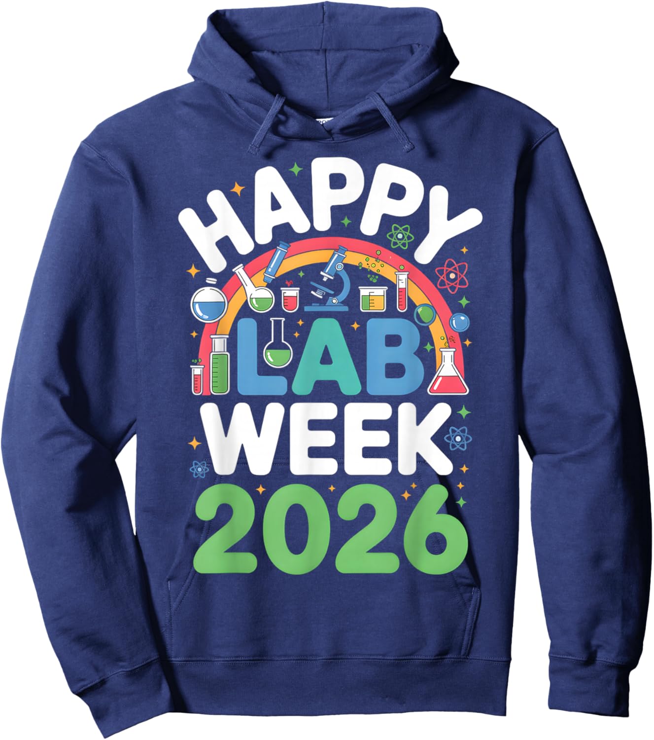 Happy Lab Week 2026 Medical Laboratory Scientist Hoodie - Hoodie | Navy