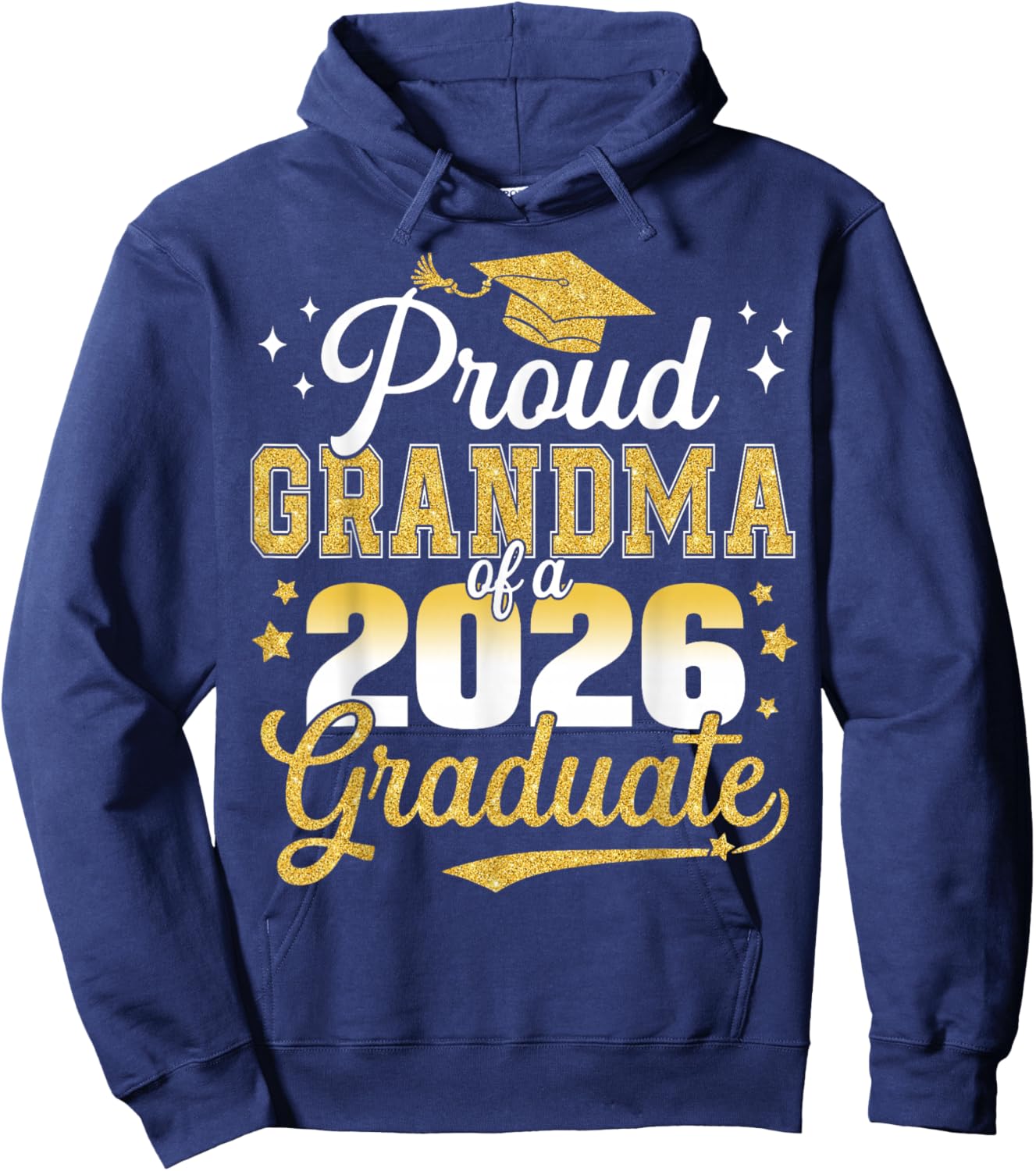 Proud Grandma of a Class of 2026 Graduate Senior Graduation Hoodie - Hoodie | Navy