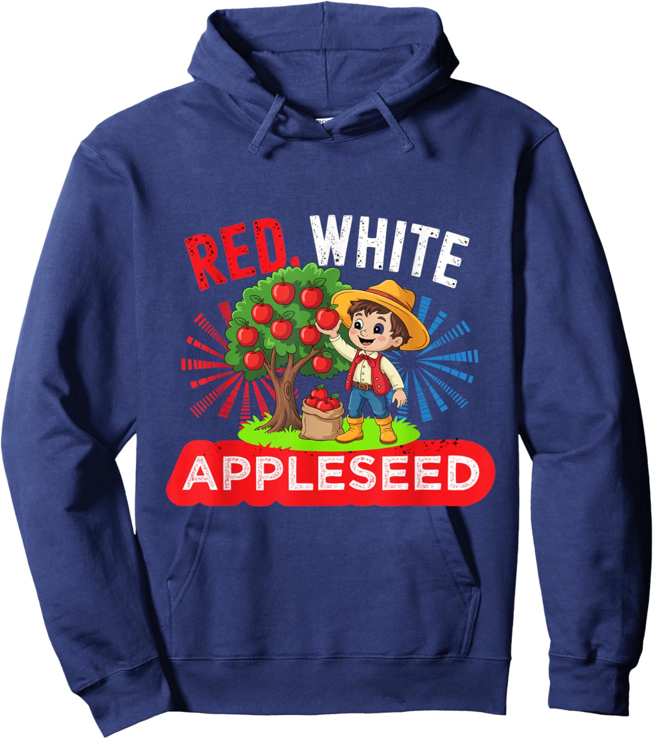 Johnny Appleseed Day Costume US September 26th Retro Tree Hoodie - Hoodie | Navy