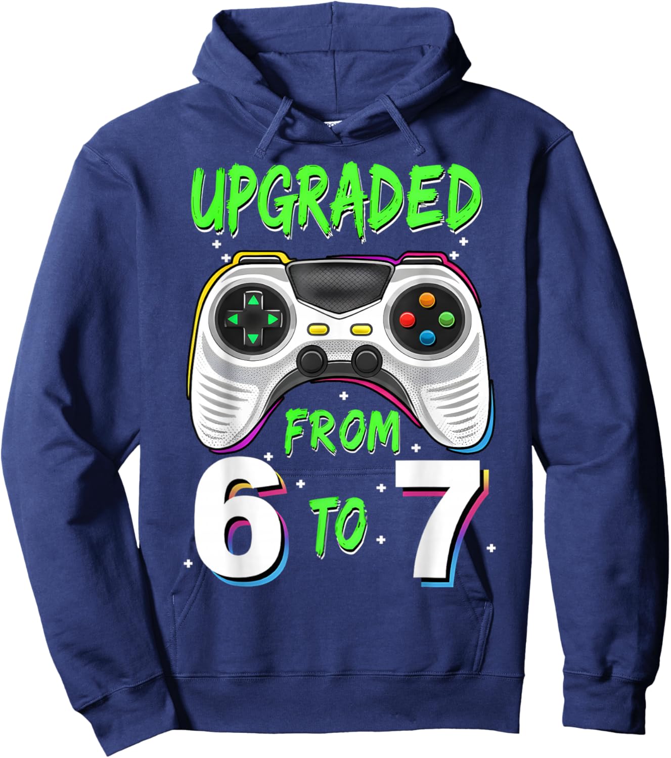 Upgraded from 6 to 7 Year Old Birthday Boy Gift Kid Boys Hoodie - Hoodie | Navy