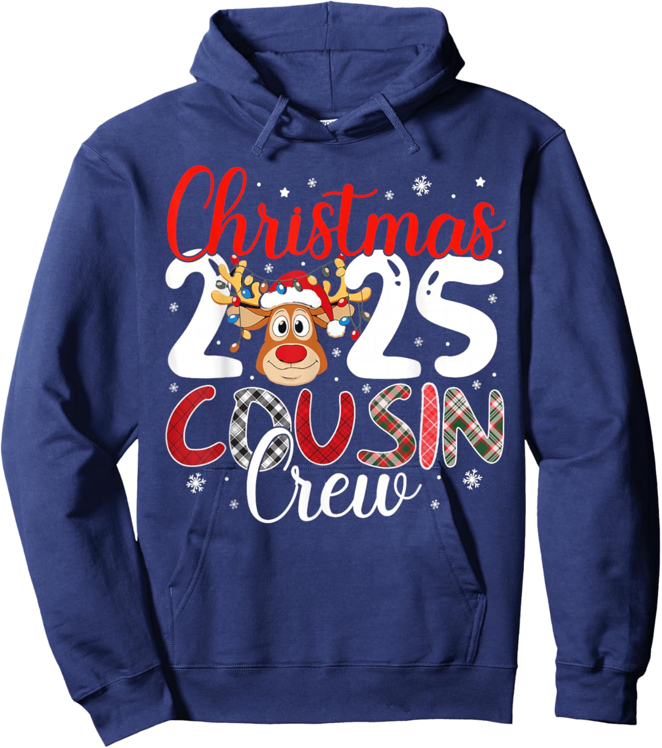 Christmas Cousin Crew 2025 Matching Family Xmas Pajamas Hoodie - Hoodie | Navy
