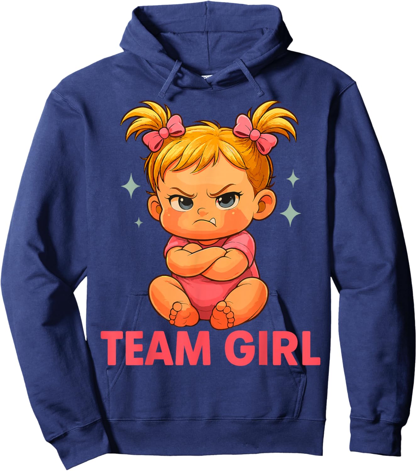 Team Boy Gender Reveal Baby Announcement Hoodie - Hoodie | Navy