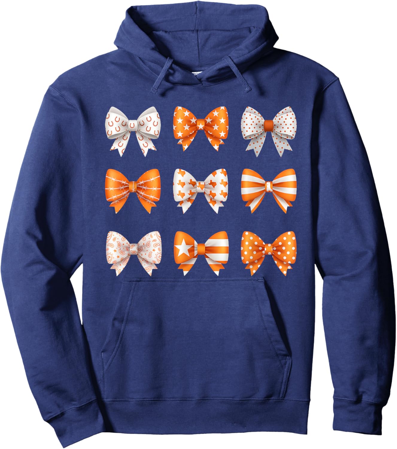 Texas Coquette Bow State Pride Hoodie - Hoodie | Navy