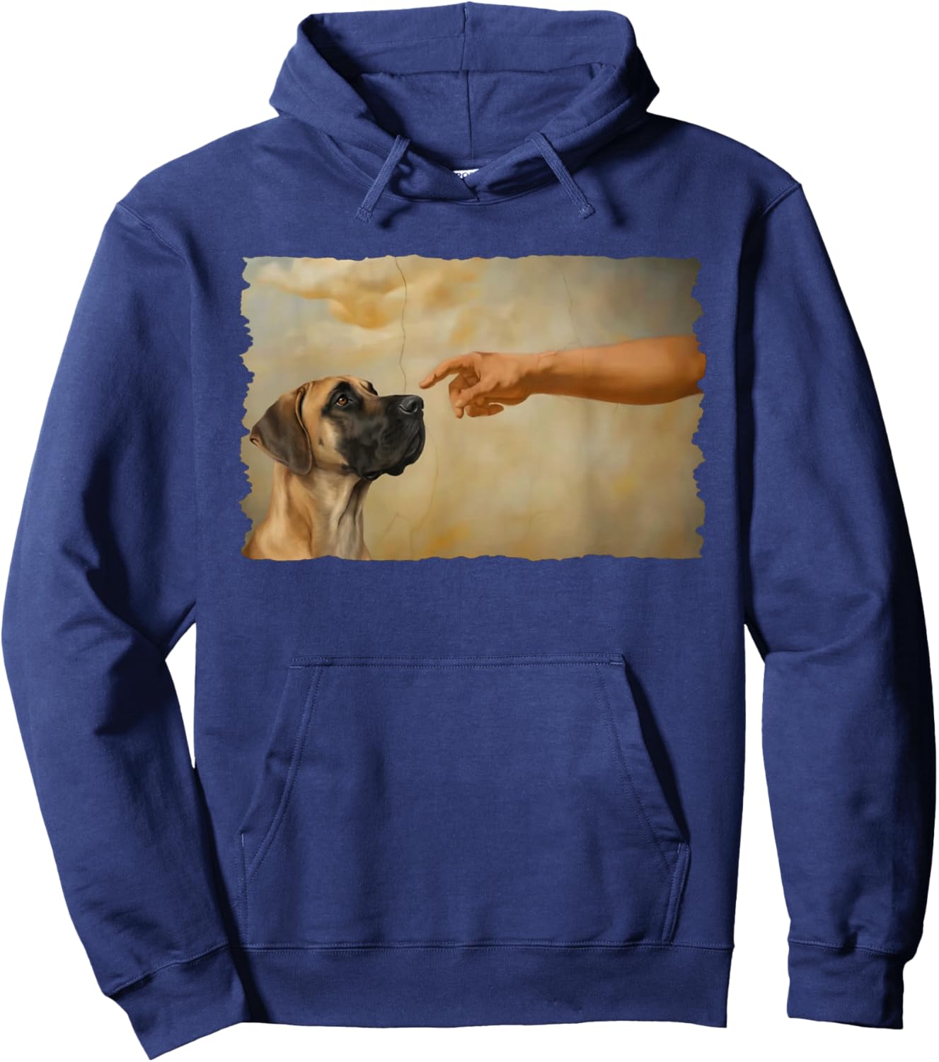 God Creates Great Fawn Great Dane Dog Lover Hoodie - Hoodie | Navy
