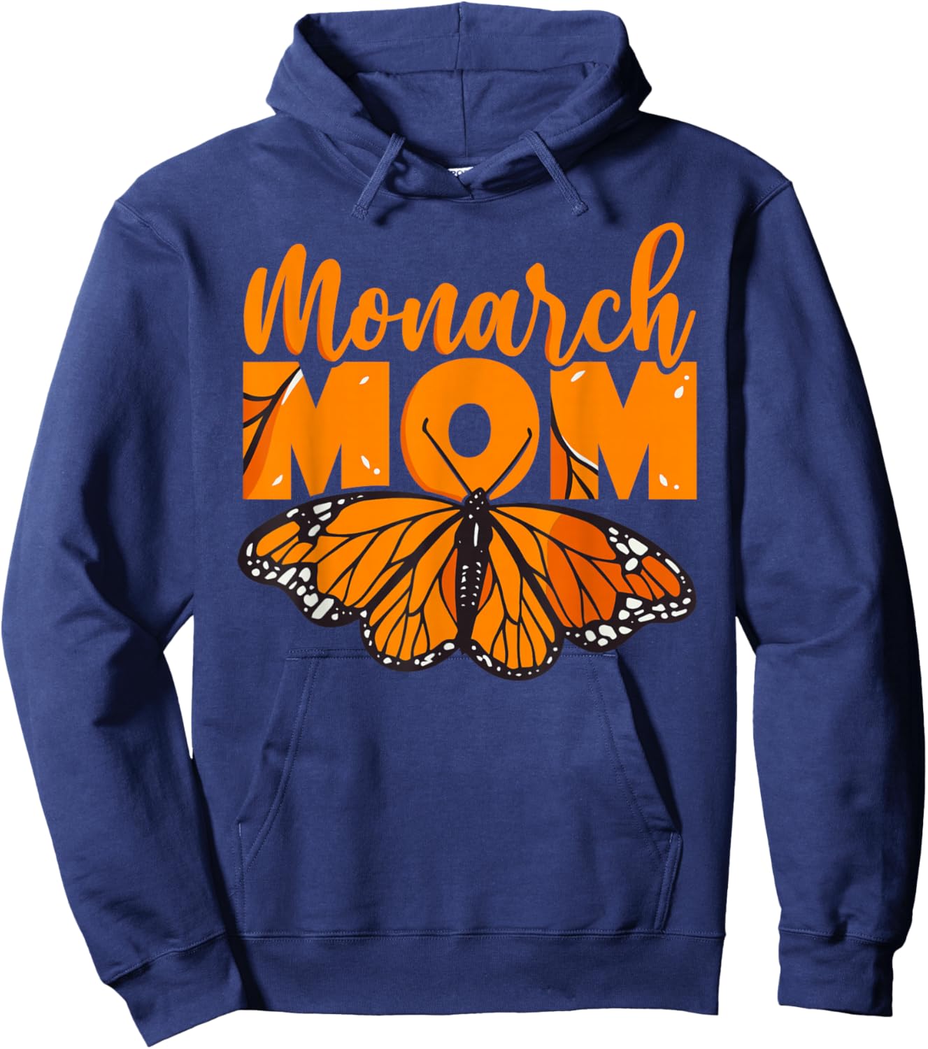 Butterfly Milkweed Monarch mom Butterfly Design Hoodie - Hoodie | Navy