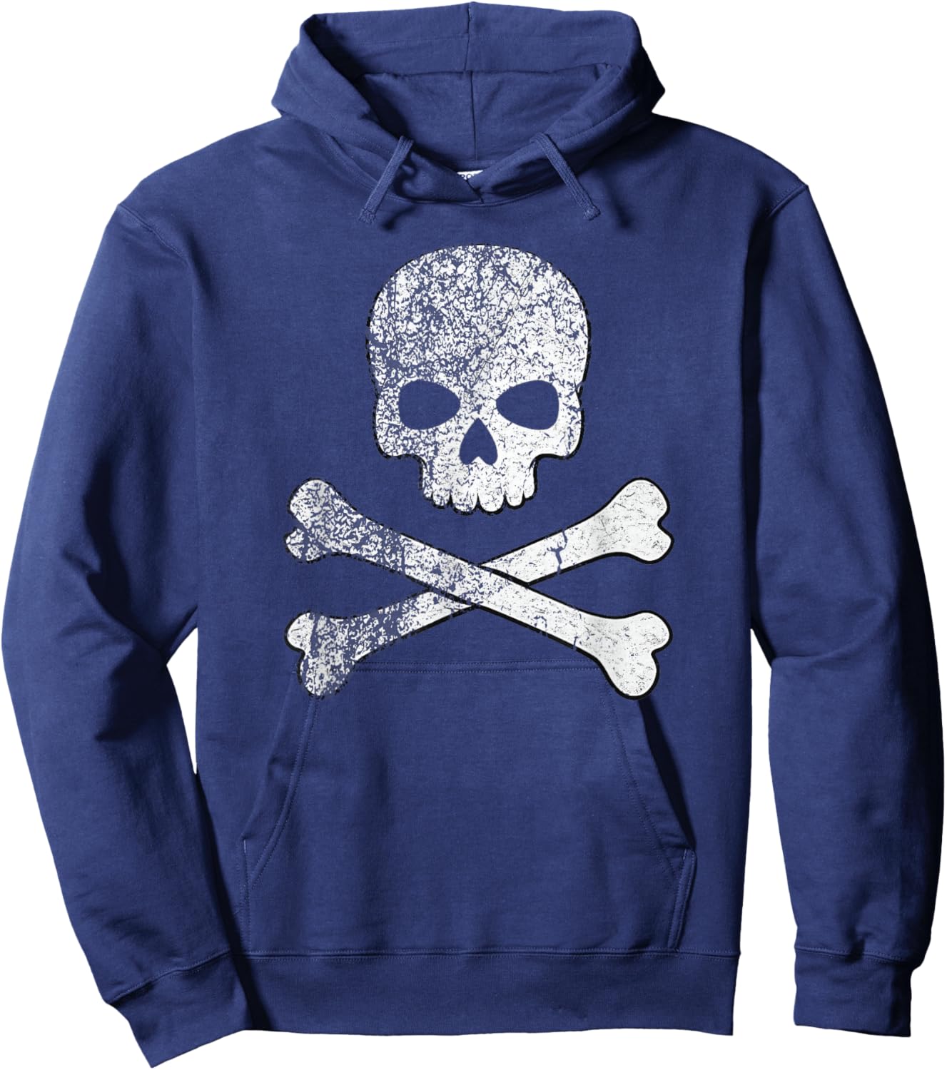 Skull and Crossbones Skeleton Pirate Jolly Roger Boys Girls Hoodie - Hoodie | Navy