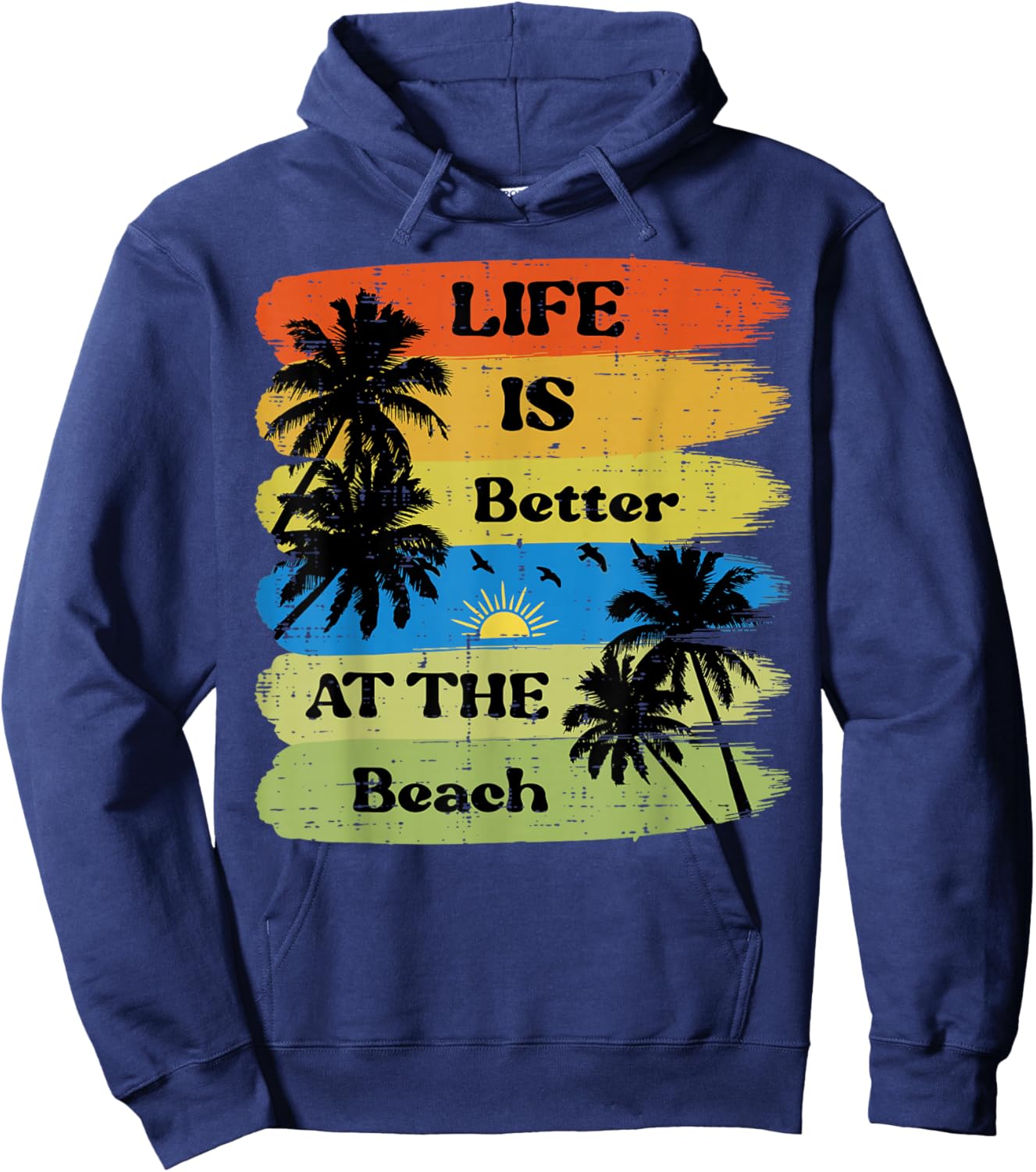 Life is Better at The Beach Summer Vacation Women Men Kids Hoodie - Hoodie | Navy