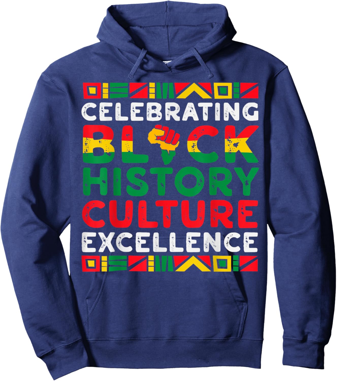 Celebrating Black History Month African American History Hoodie - Hoodie | Navy