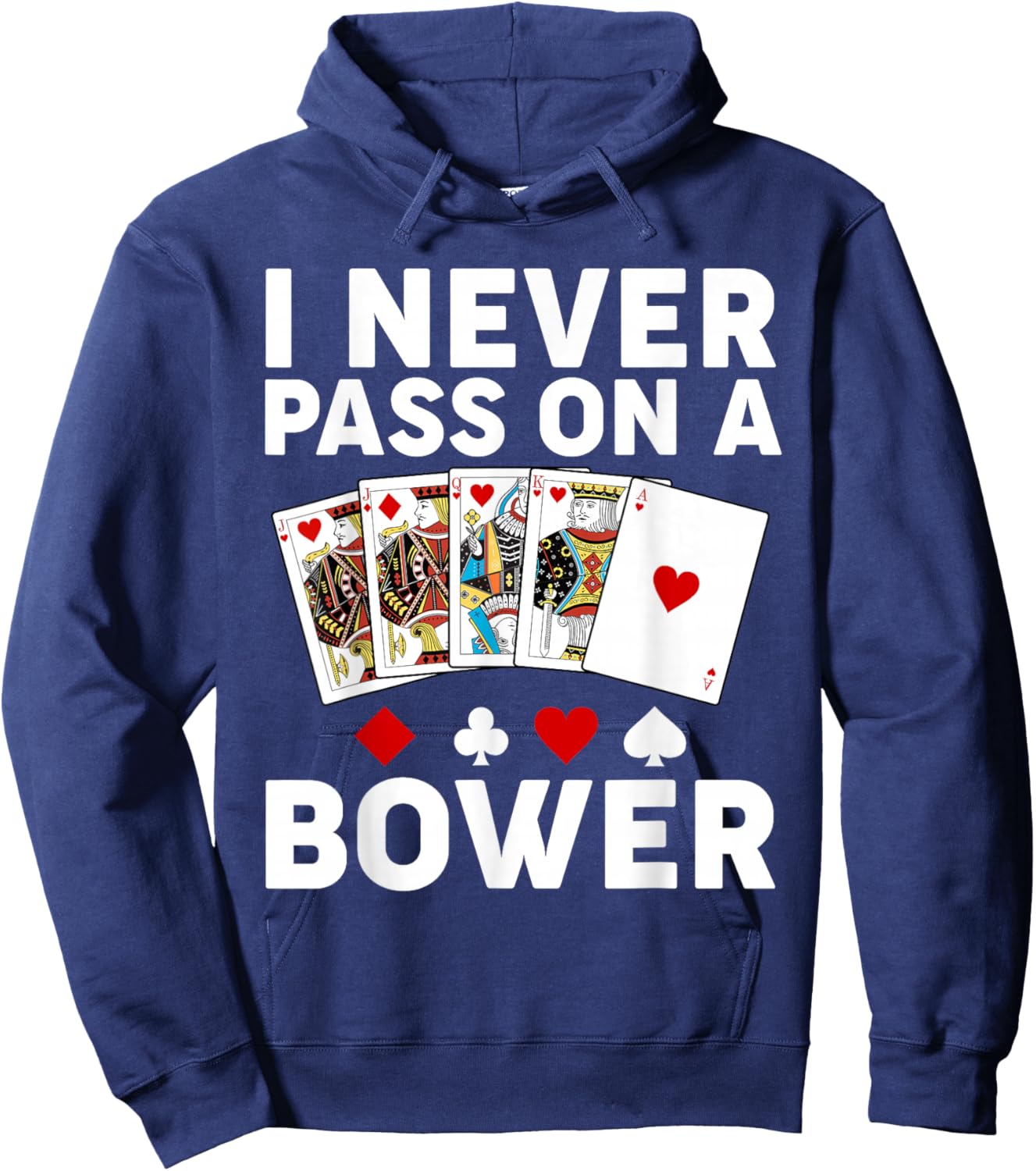 Funny Euchre Art Women Euchre Partner Euchre Player Hoodie - Hoodie | Navy