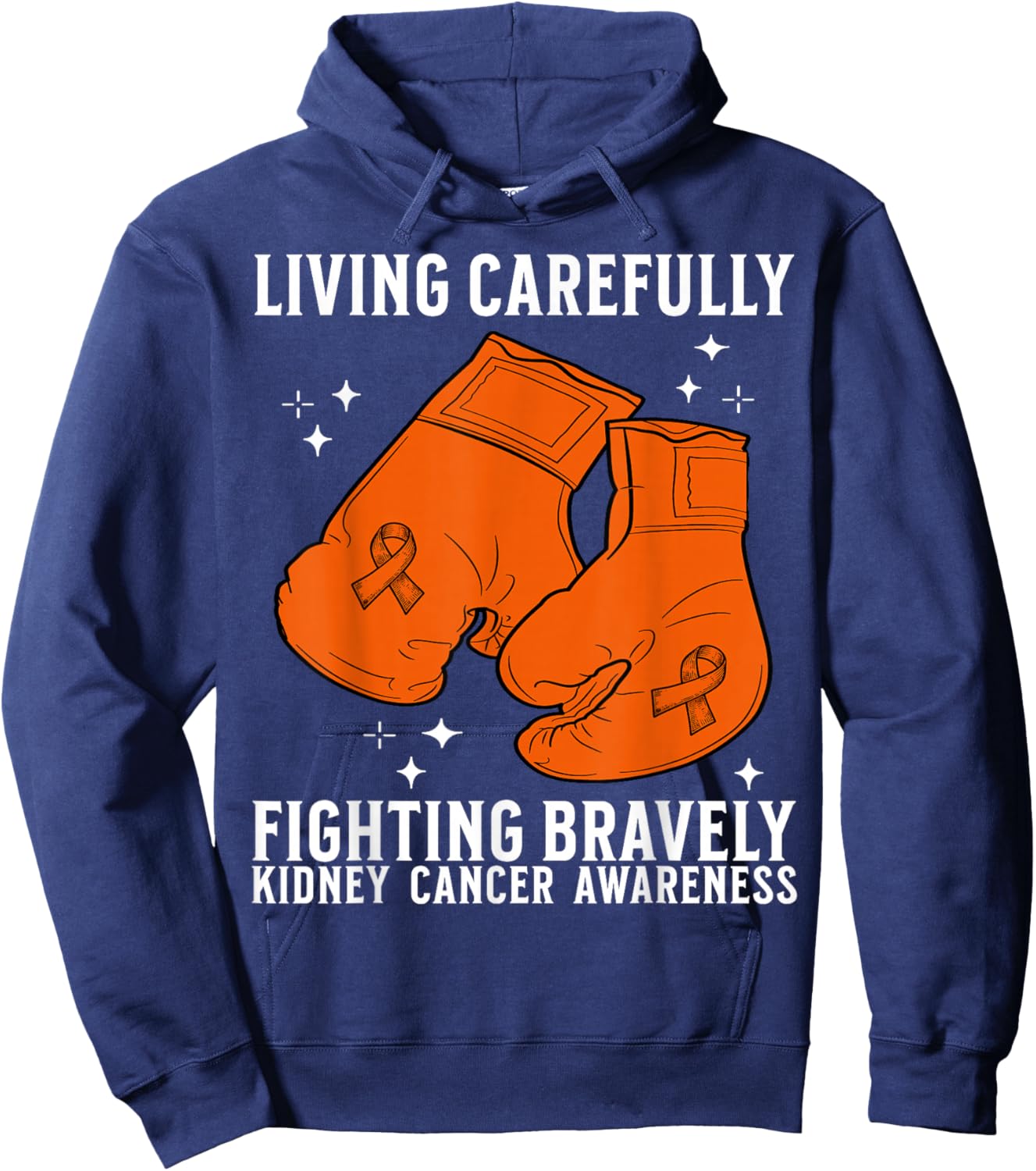 Kidney Cancer Awareness Products Gifts Kidney Cancer Fighter Hoodie - Hoodie | Navy