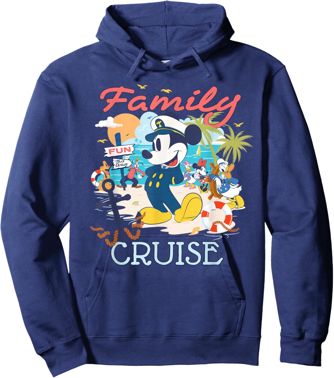 Disney Mickey Mouse & Friends Family Cruise Vacation Trip Hoodie - Hoodie | Navy