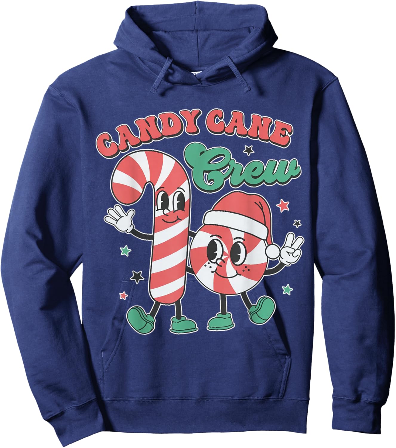 Candy Cane Crew - Funny Christmas Holiday Men Women Hoodie - Hoodie | Navy