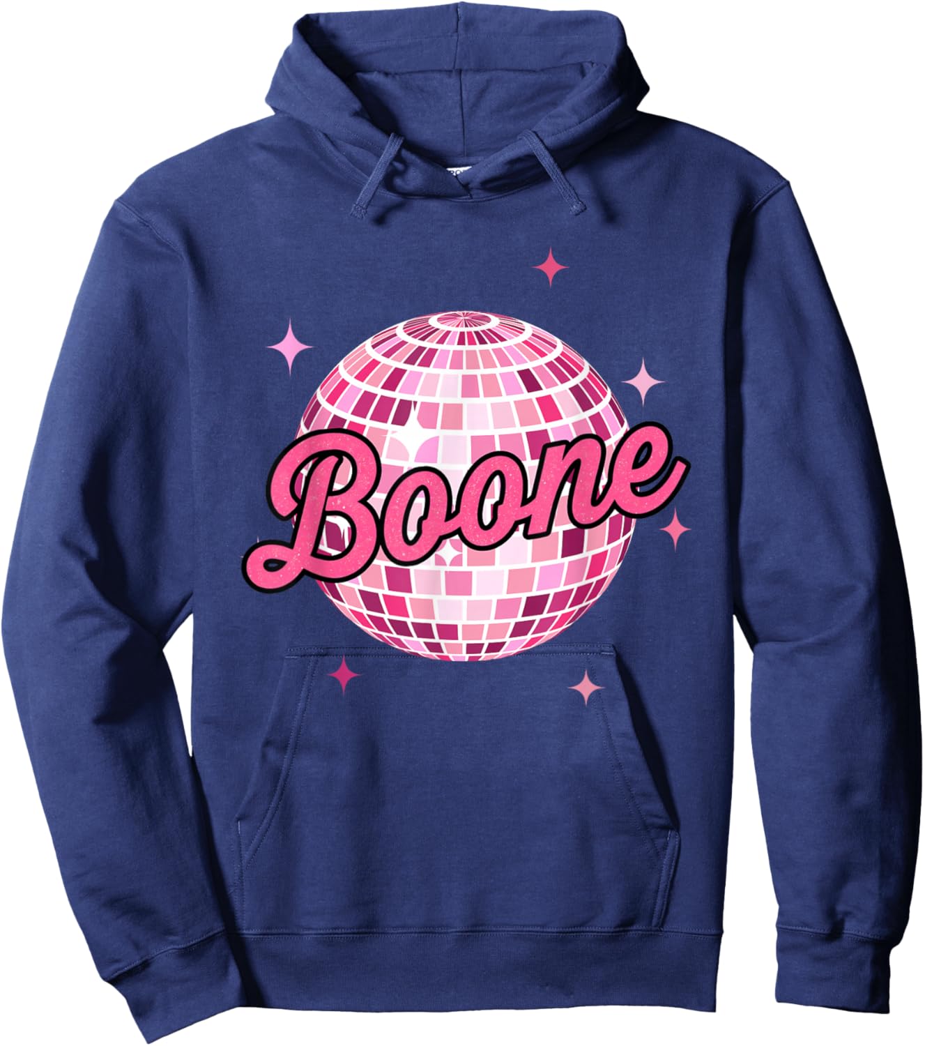 Retro Boonee First Name I Love Boone 80's Vintage Hoodie - Hoodie | Navy