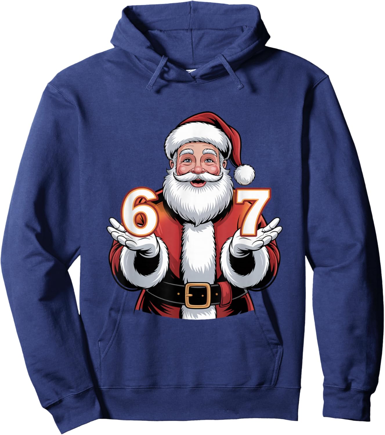 Christmas 67 Funny Xmas Six Seven Ugly Sweater 6-7 Hoodie - Hoodie | Navy