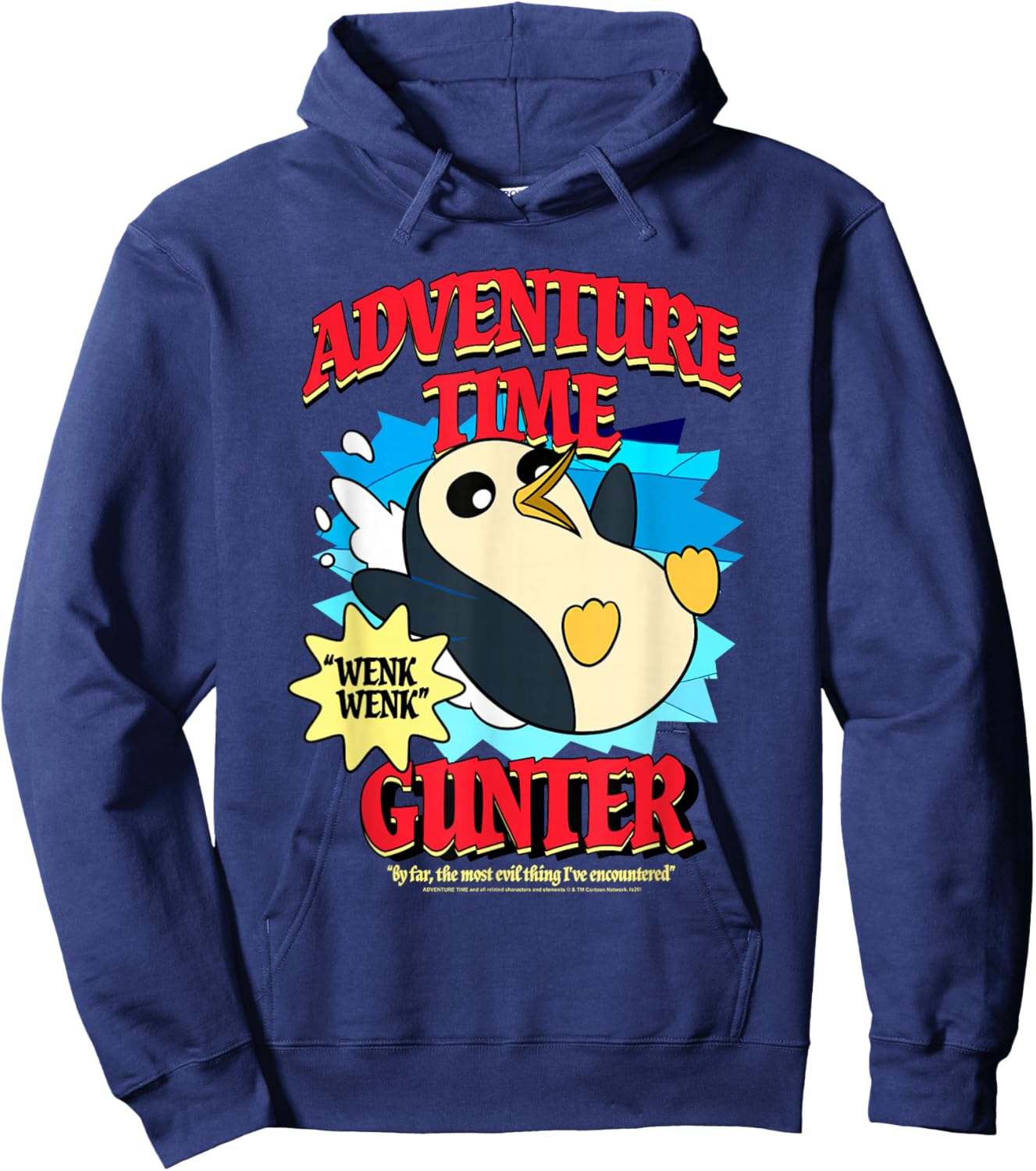 Adventure Time Penguin Gunter The Most Evil Funny Cartoon Hoodie - Hoodie | Navy