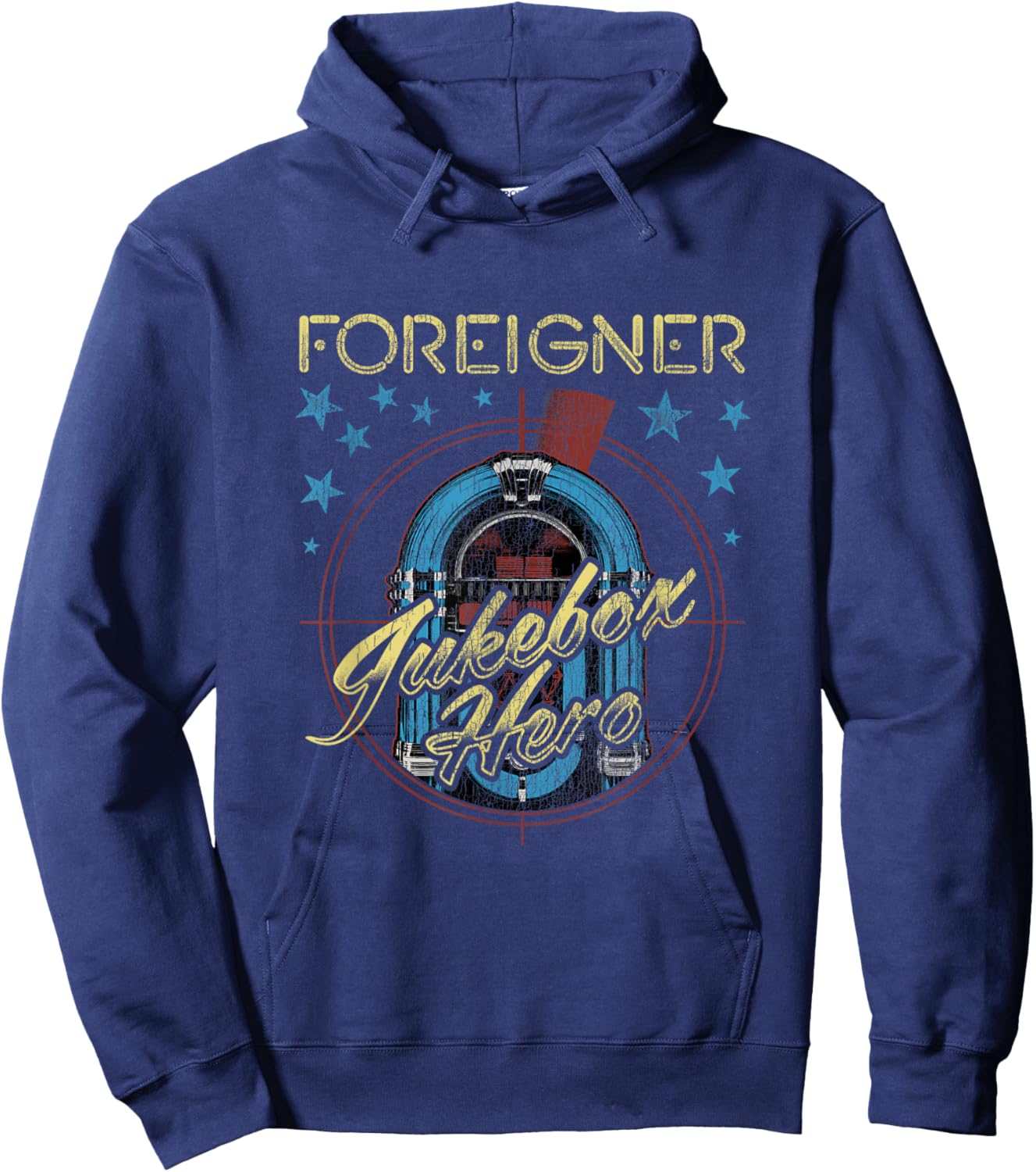 Foreigner Rock Band Jukebox American Classic PAPL2697 Hoodie - Hoodie | Navy