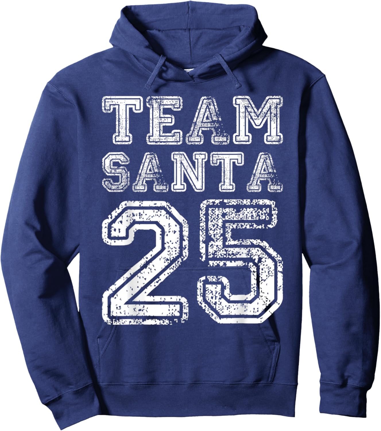 Team Santa 2025 Santa Claus Hat Christmas Hoodie - Hoodie | Navy