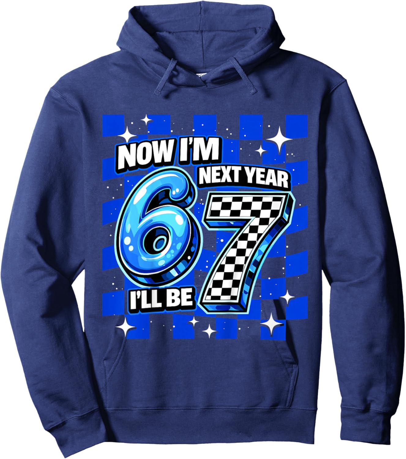 6 Year Old Birthday Boys Kids Now I'm 6 Next Year I'll be 7 Hoodie - Hoodie | Navy