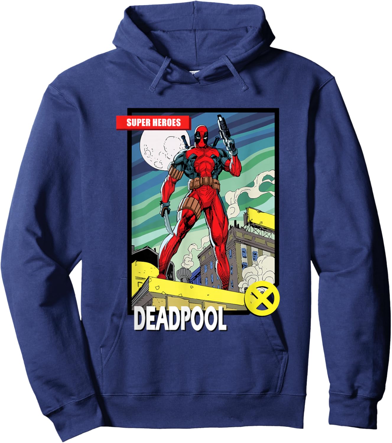 Marvel Comics Deadpool Vintage Book Art Hoodie - Hoodie | Navy