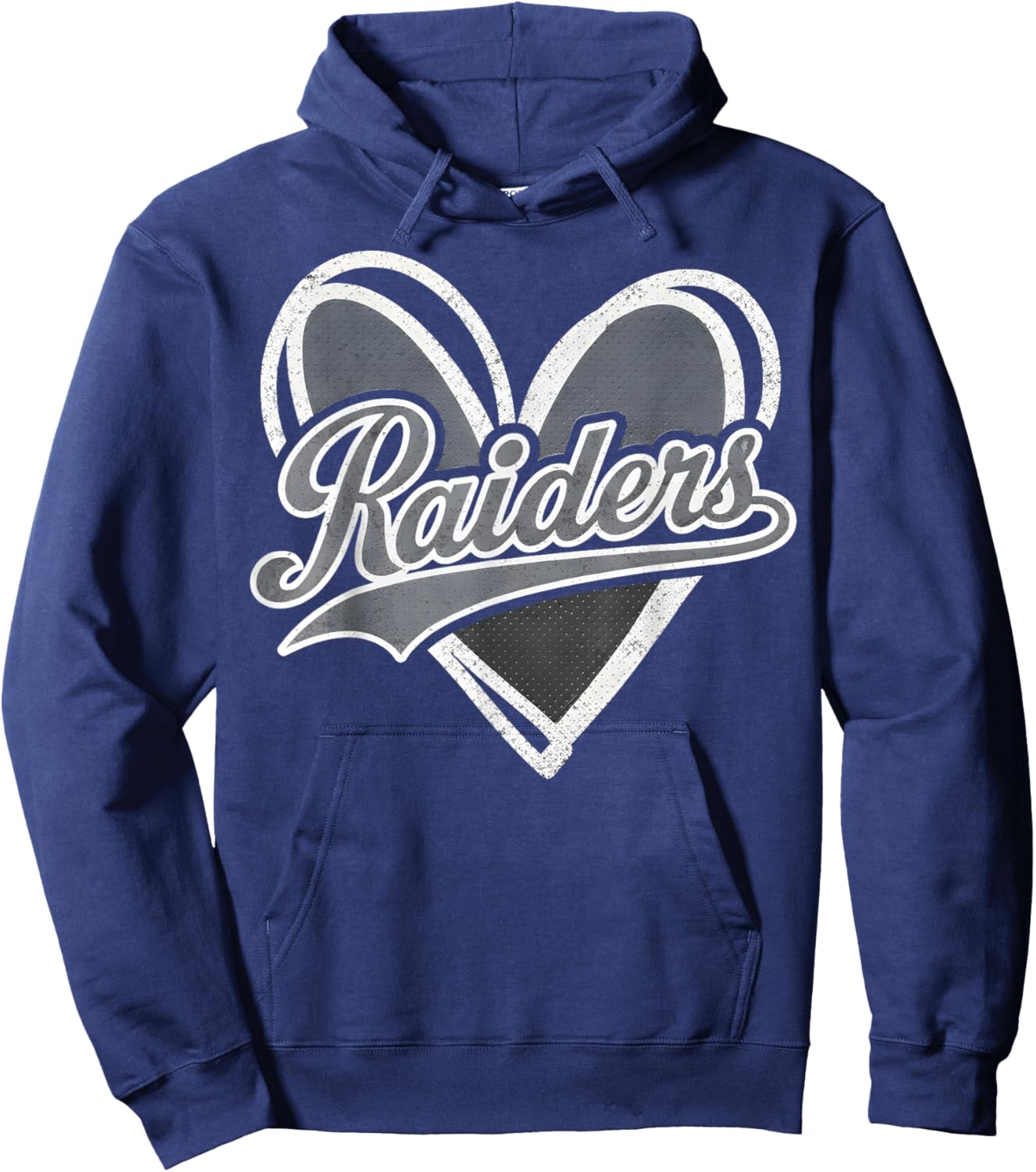 Raiders Heart Name Vintage Retro Men Women Girl Kid Hoodie - Hoodie | Navy