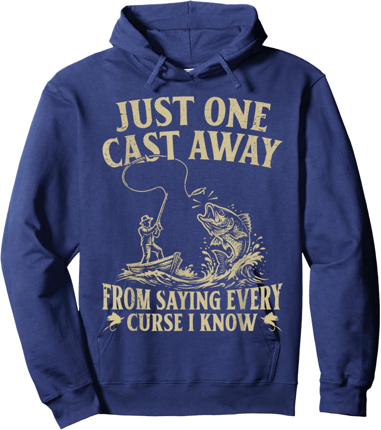 Fishing Humor Funny Fisherman Angler Hoodie - Hoodie | Navy