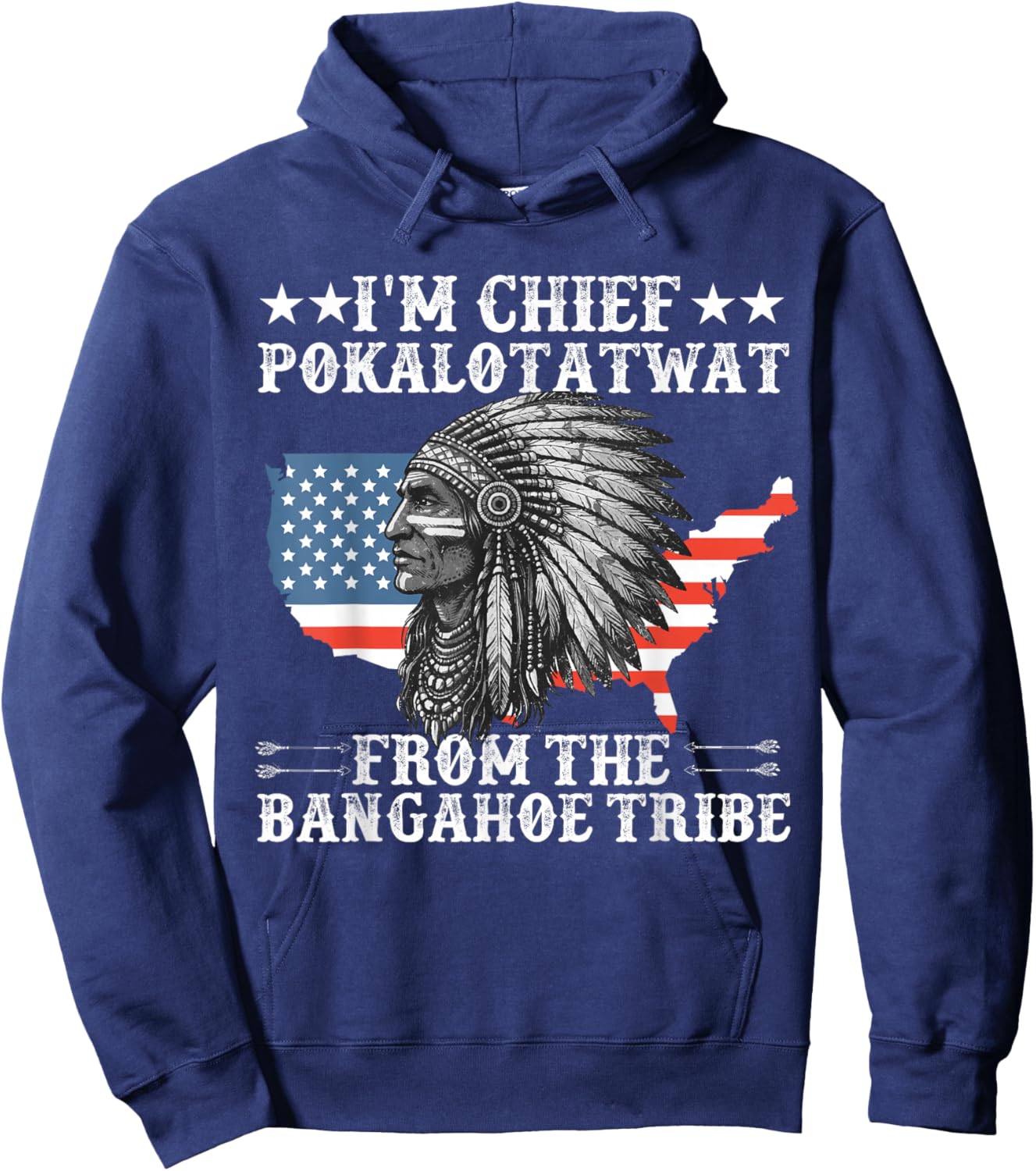 I'm Chief polkaotatwat from The Tribe Native American Pride Hoodie - Hoodie | Navy