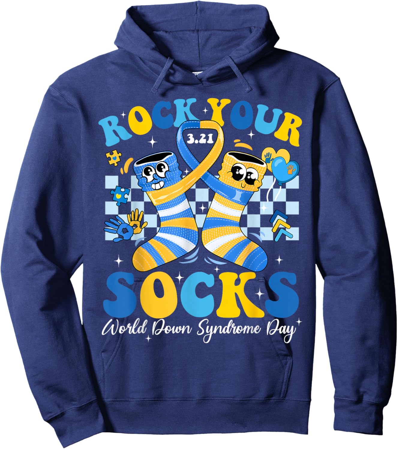 World Down Syndrome Day Rock Your Socks Men Women Kid Hoodie - Hoodie | Navy