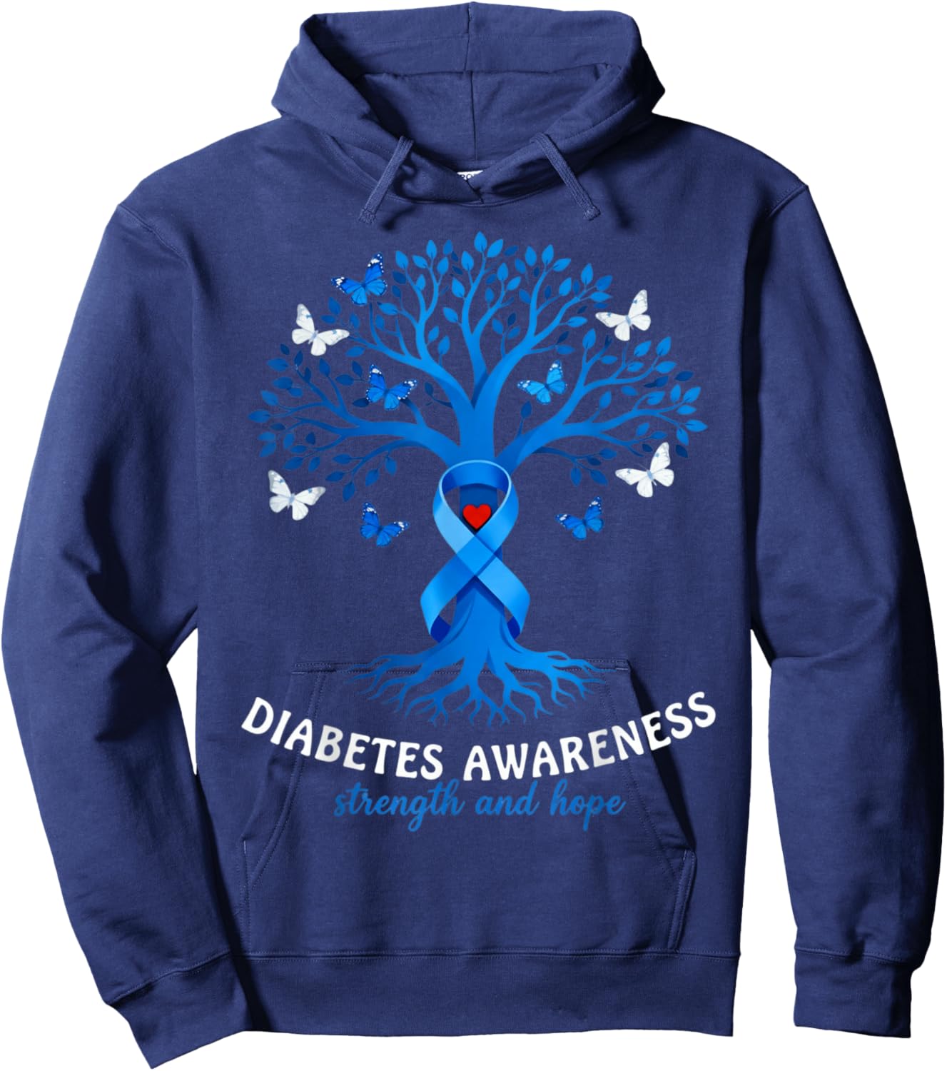 Diabetes Awareness Month Diabetic Blue Hoodie - Hoodie | Navy