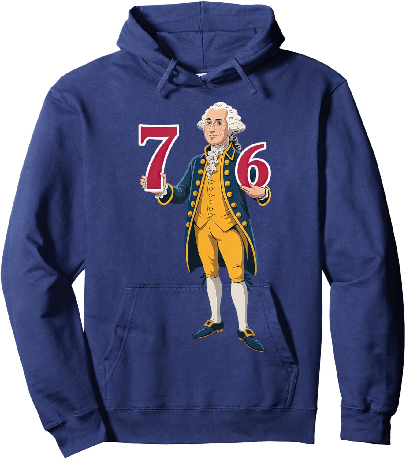 6 7 7 6 George Washington Six Seven Hoodie - Hoodie | Navy