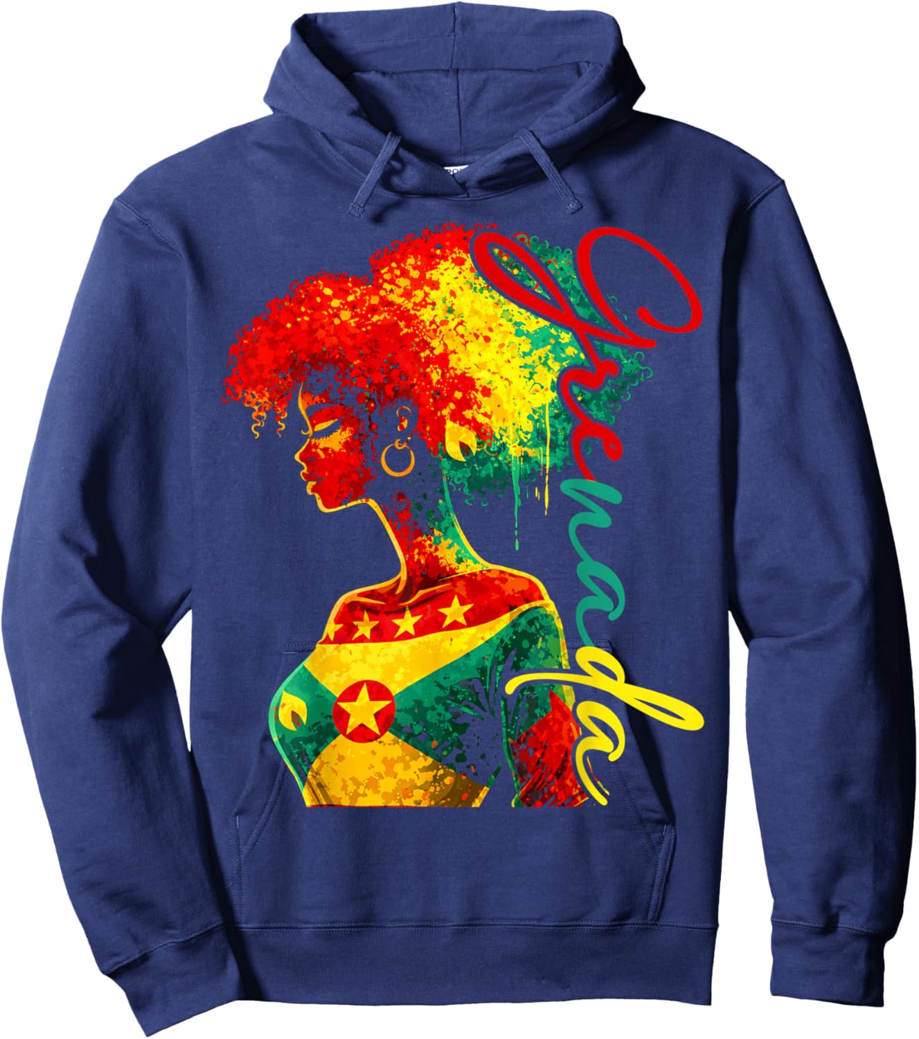 Grenada Flag Grenadian Girl Proud Pride Patriotic Hoodie - Hoodie | Navy