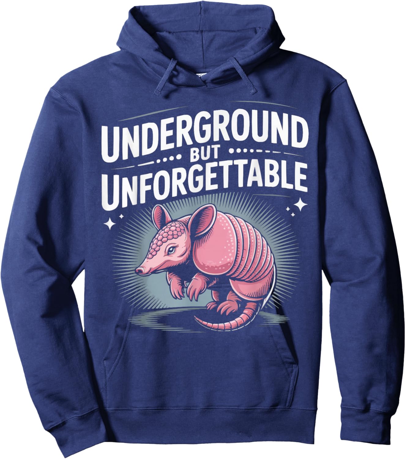 Pink Fairy Armadillo Lover Animal Cingulata Chlamyphoridae Hoodie - Hoodie | Navy