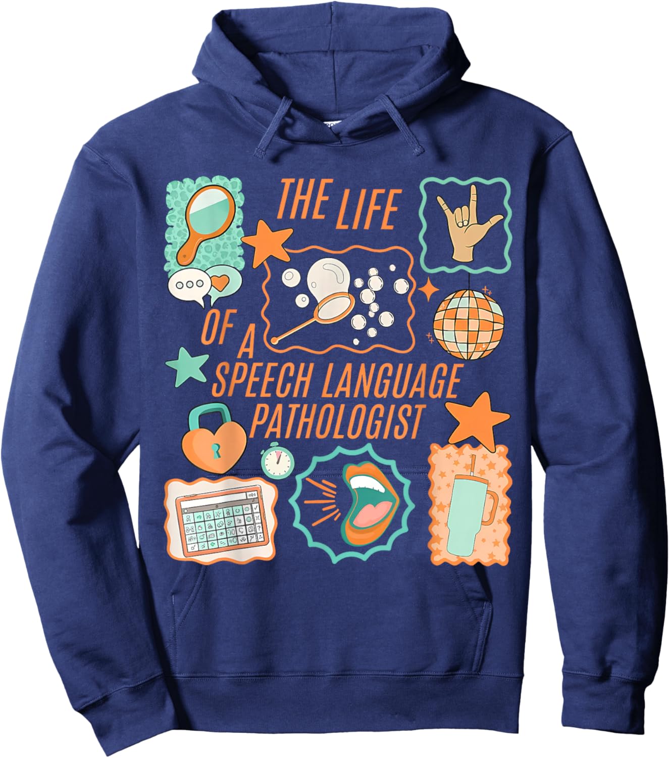 The Life of A Speech Language Pathologist Therapist Women Hoodie - Hoodie | Navy