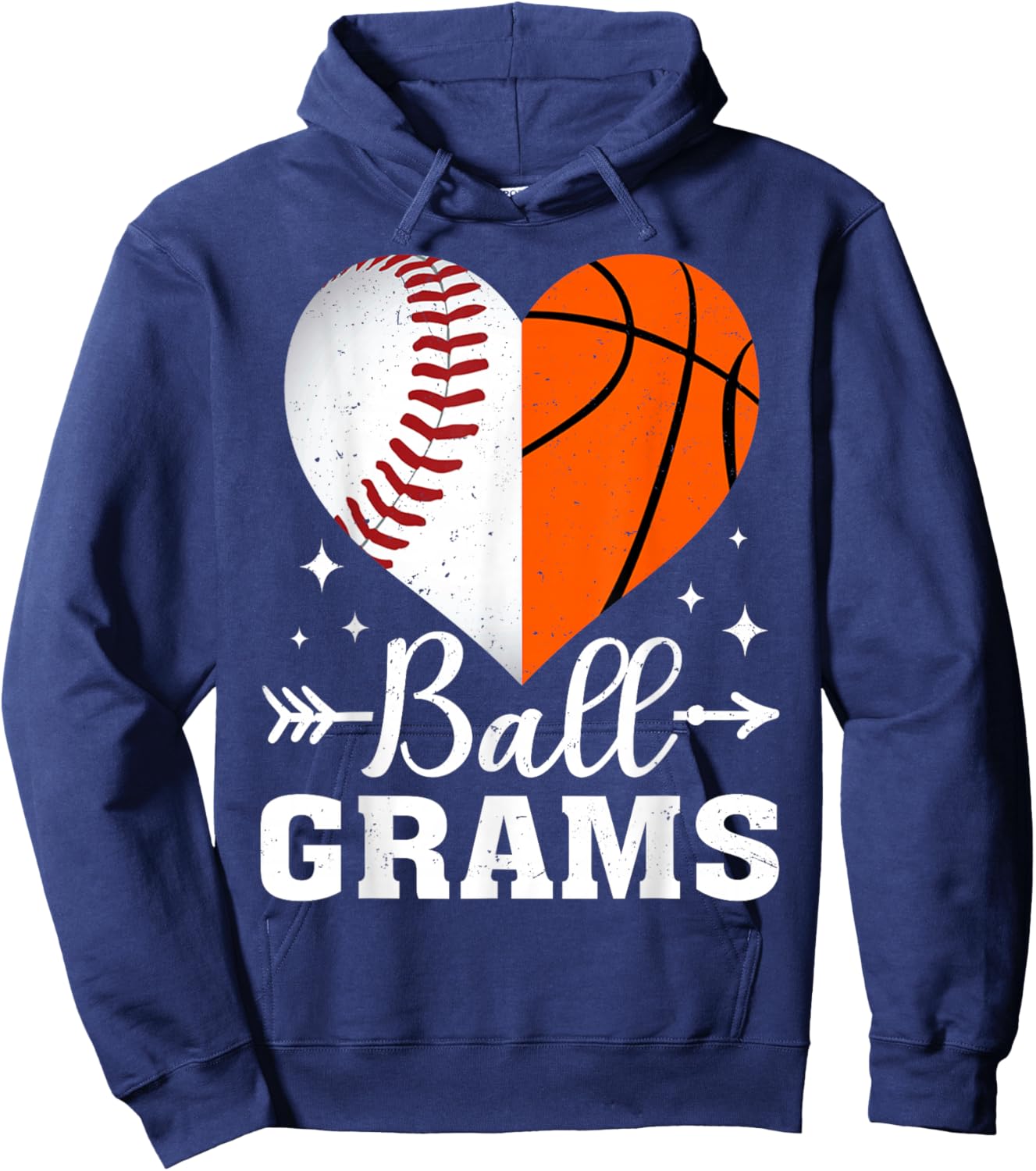 Ball Grams Funny Baseball Basketball Grams Hoodie - Hoodie | Navy