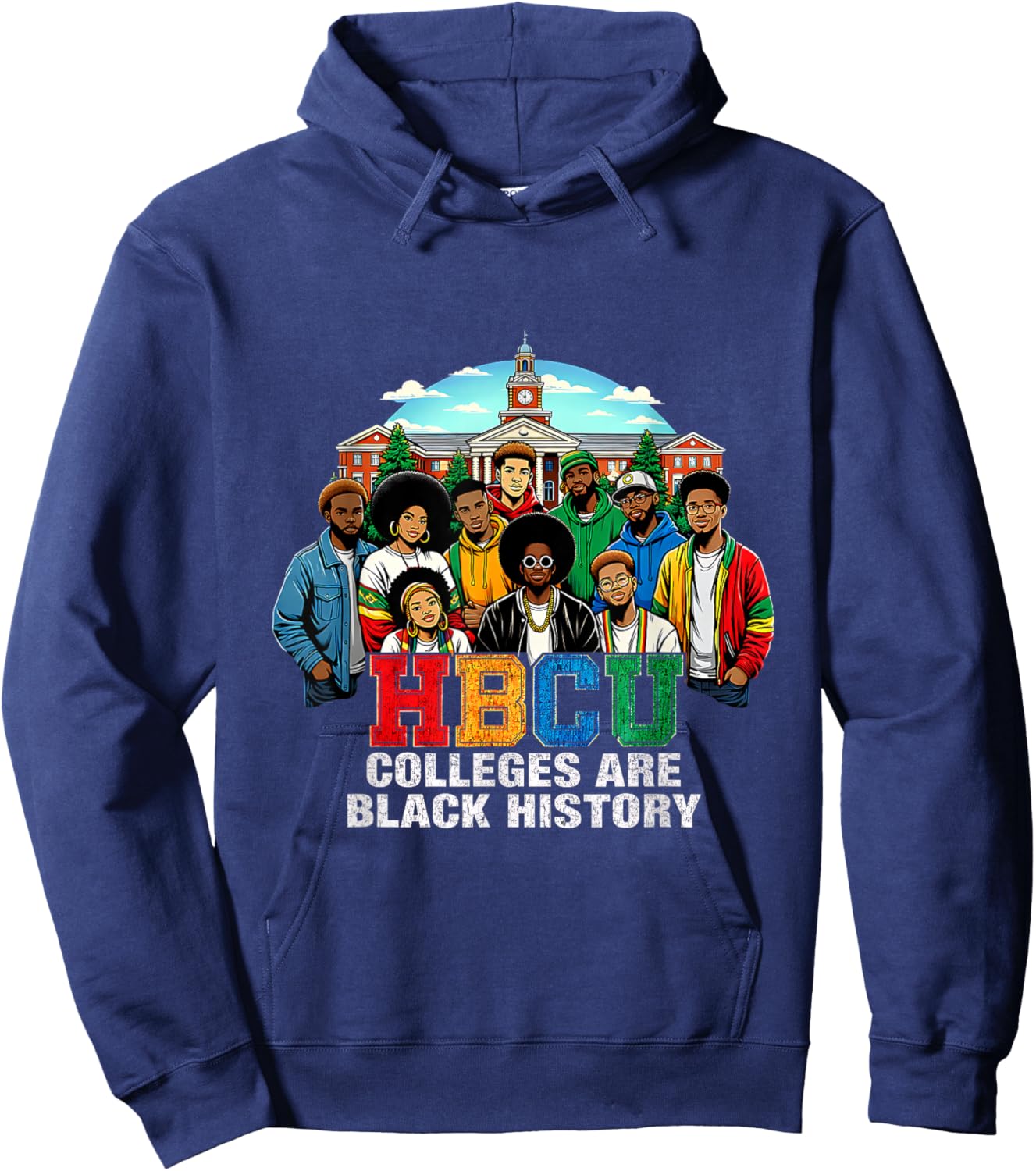 Black History HBCU Colleges African American Students Hoodie - Hoodie | Navy