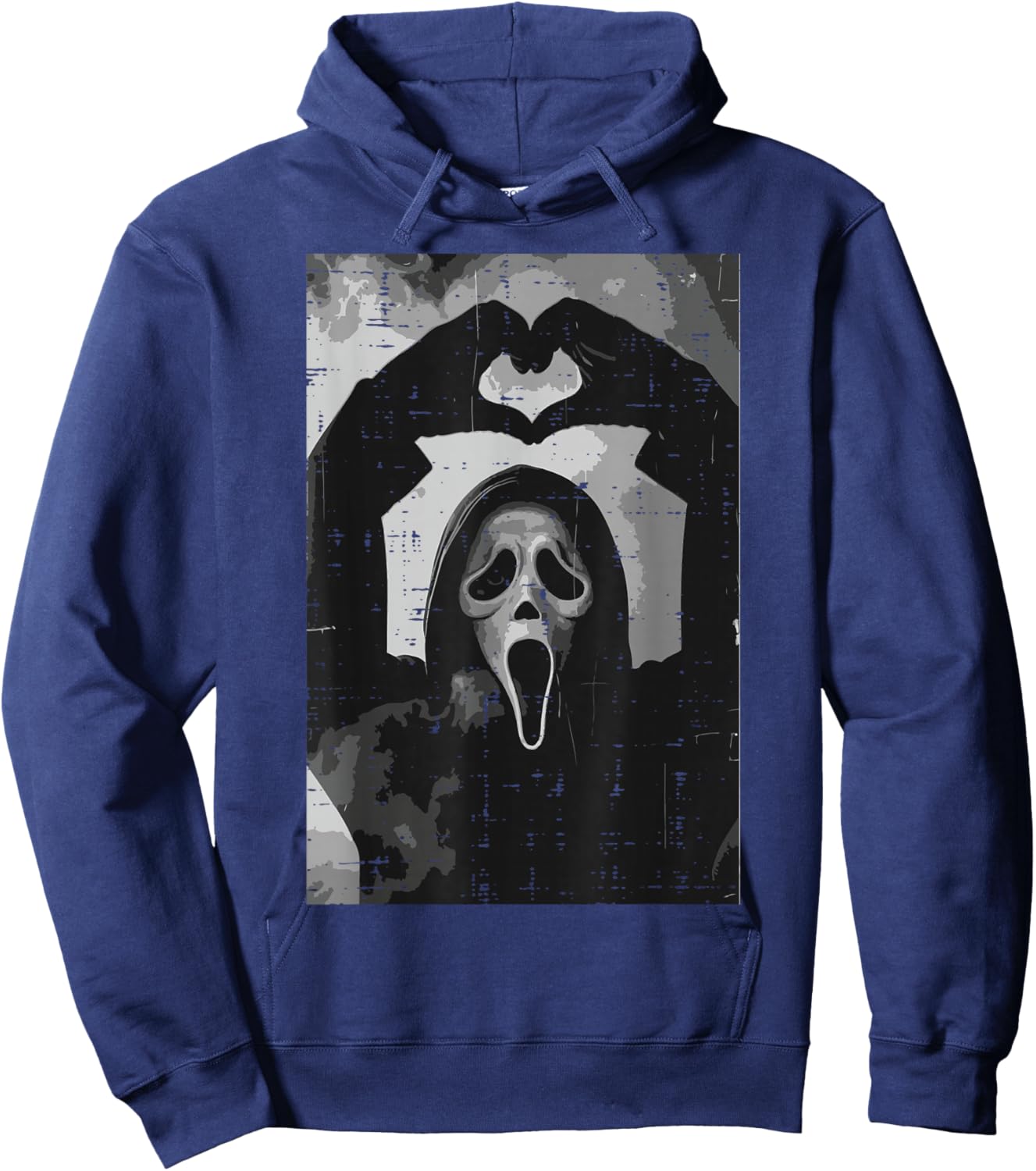 Halloween Scary Face Funny Horror Poster Men Women Kids Hoodie - Hoodie | Navy