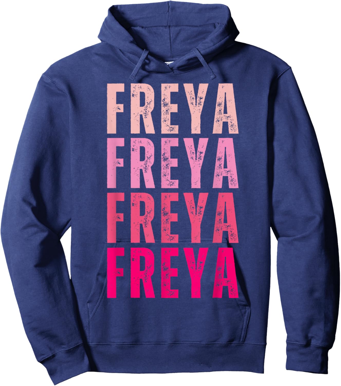 Vintage Freya Personalized Name I Love Freya Hoodie - Hoodie | Navy