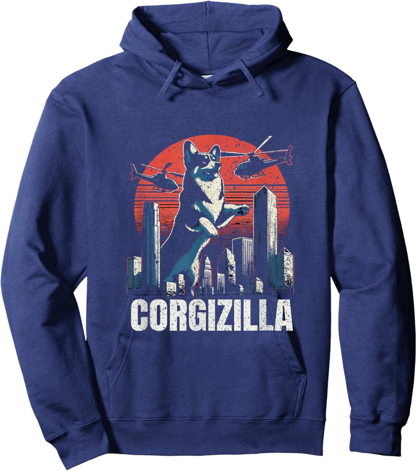 Corgi Owner Corgizilla Hoodie - Hoodie | Navy