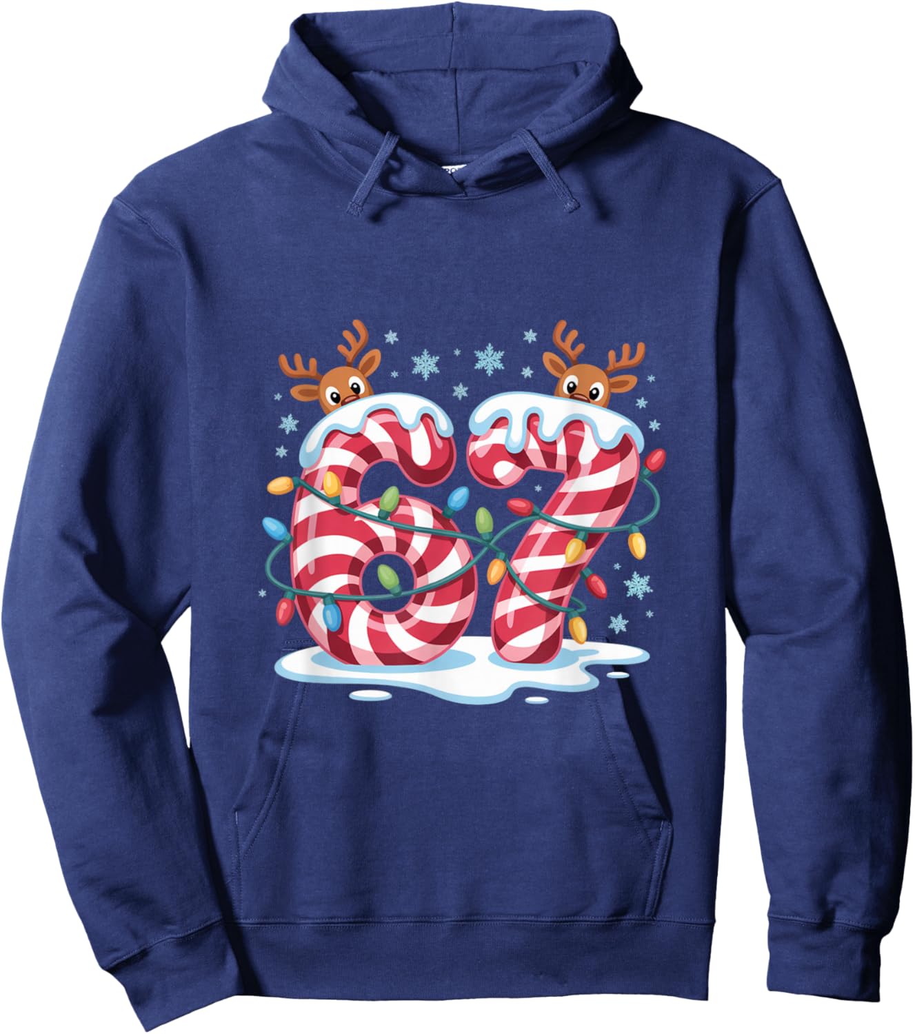 Christmas 67 Funny Xmas Six Seven Ugly Sweater 6-7 Hoodie - Hoodie | Navy